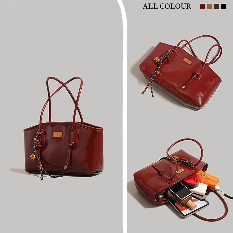 Red festive wedding bag for brides