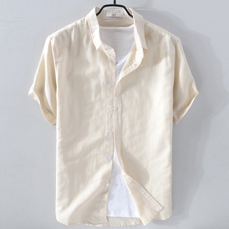 Men's Breathable Linen Short-Sleeve Shirt – Relaxed Summer Fit - product image 28