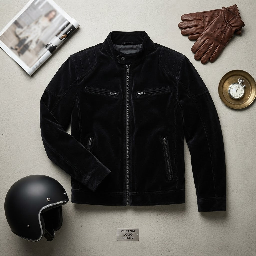 Men's Stand Collar Synthetic Leather Moto Jacket - product image 17