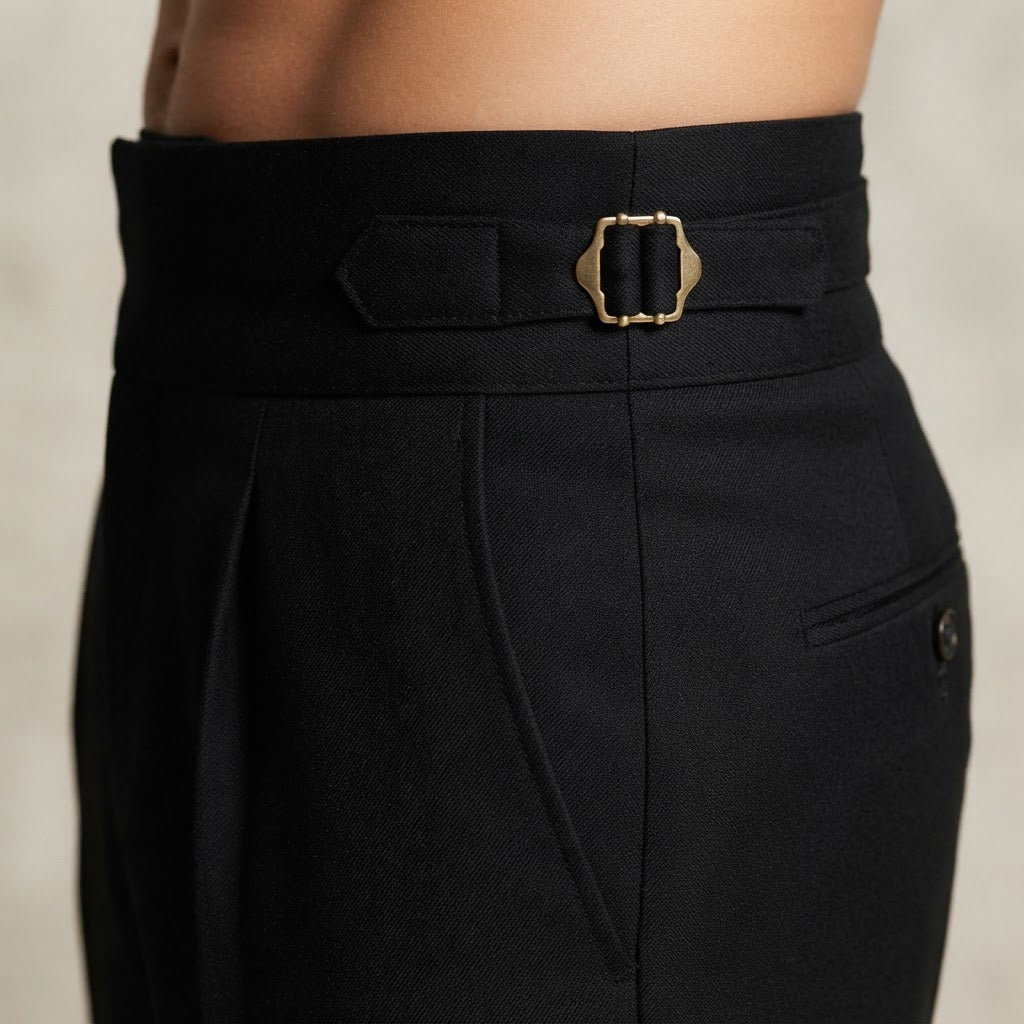 Men's High-Waisted Straight-Leg Trousers with Paris Buckle - product image 6