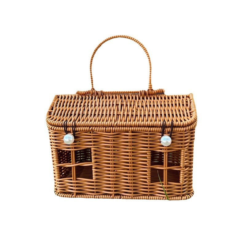 Wicker Vintage Handheld Basket House