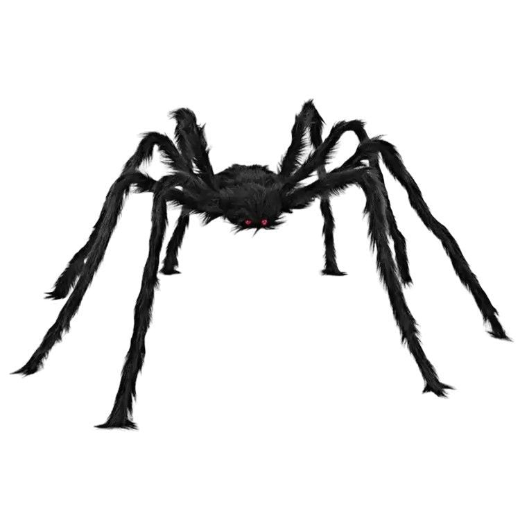 Simulation Plush Spider with Web Halloween Decor