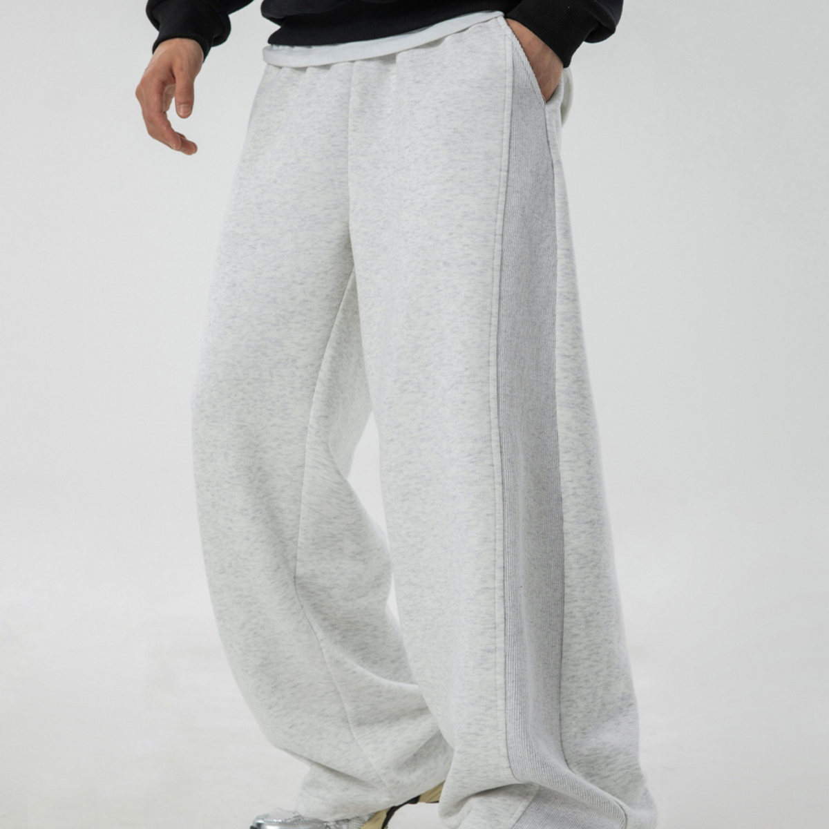 Men's Heavyweight Side Panel Straight Leg Streetwear Sweatpants - product image 5