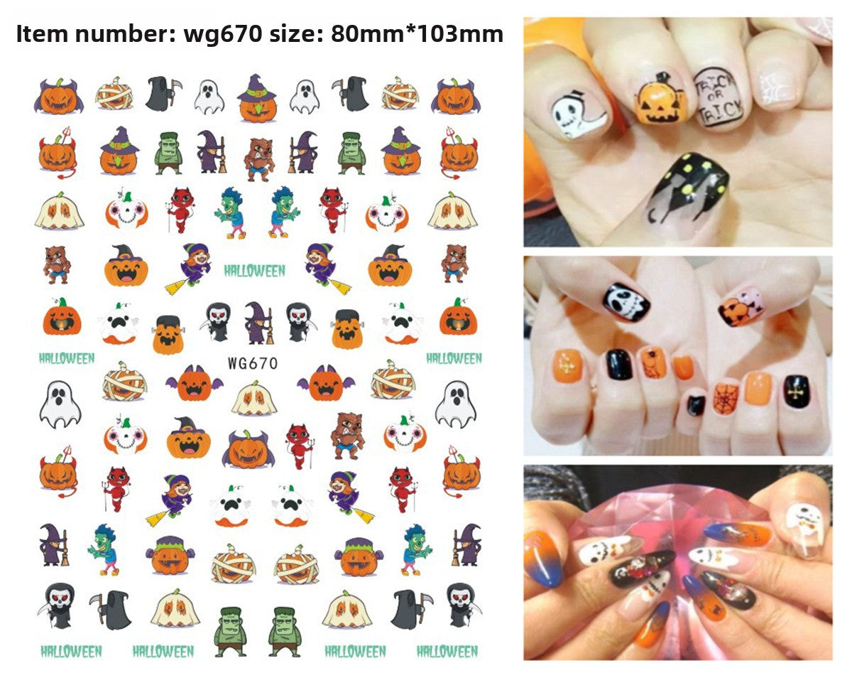 Halloween nail stickers Pack of 4 