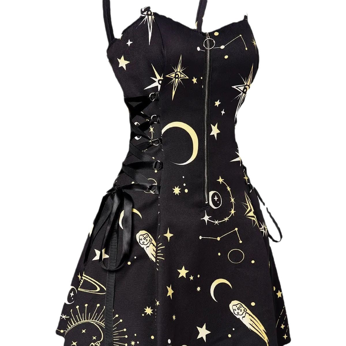 Halloween Print Backless Mini Dress