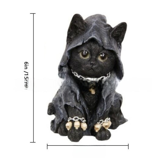 Halloween Black Cat Resin Craft Ornament