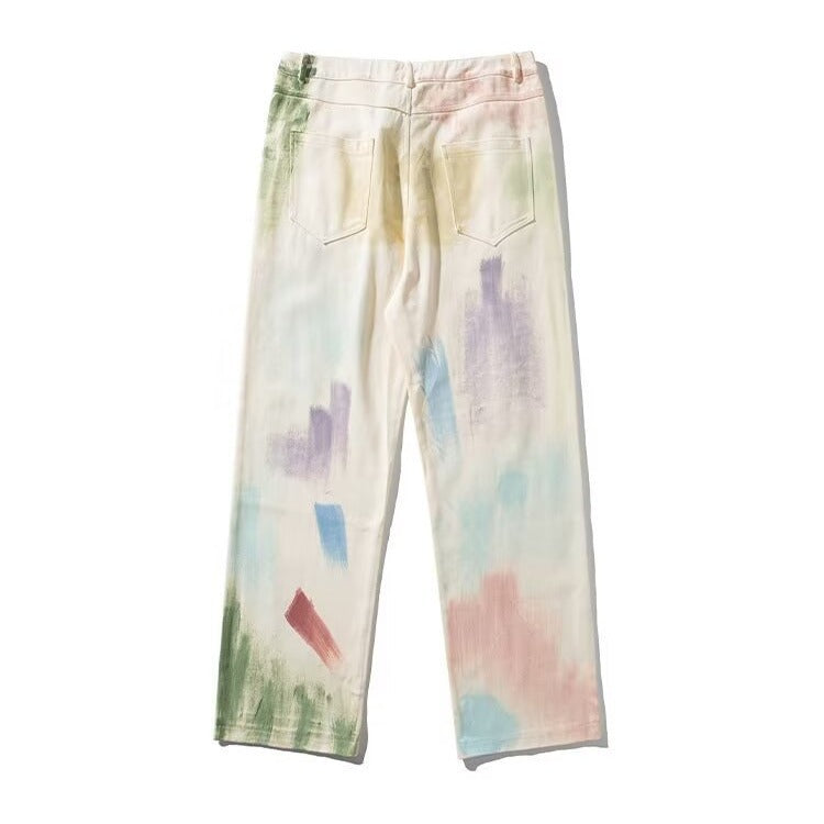 Men's Retro Wide Leg Spray Wash Pants - product image 7