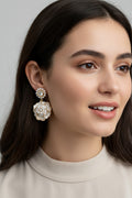 Copper flower earrings with artistic retro charm