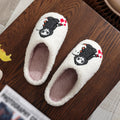 3-Blood BlackPlush Slippers Funny Design