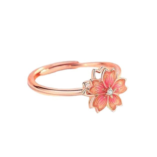 Pack of 6  Floral Adjustable Spinning Rings