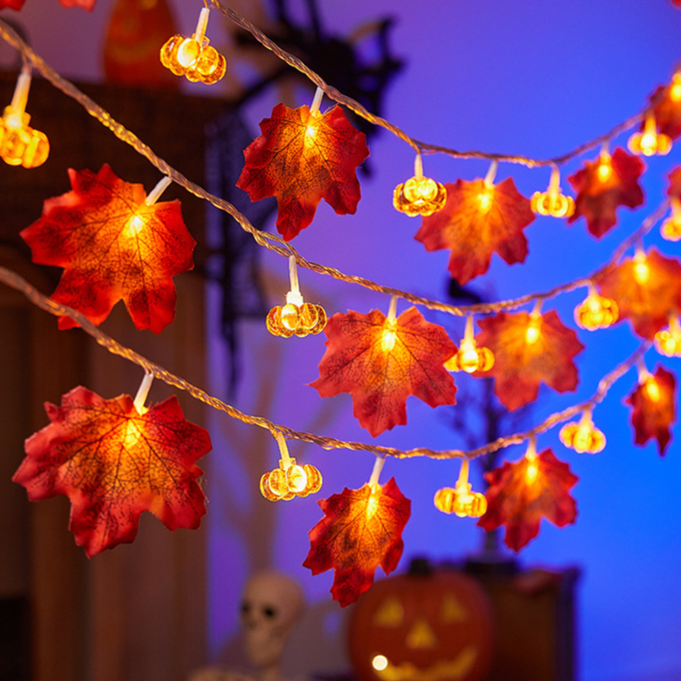 Maple Leaf String Halloween Thanksgiving Decorative 