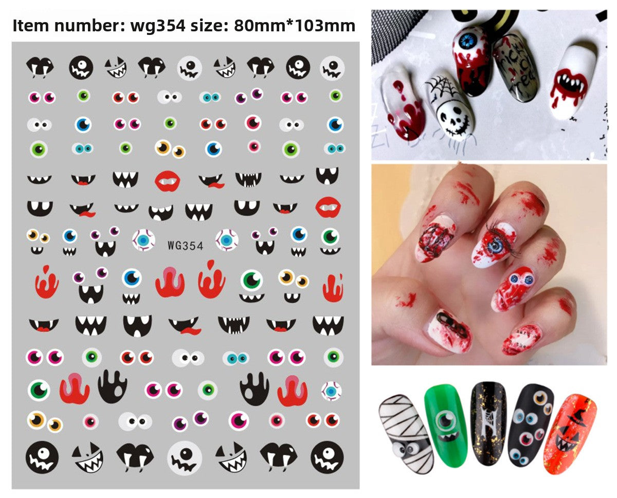Halloween nail stickers Pack of 4 