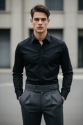 Men's High-Waisted Straight-Leg Trousers with Paris Buckle - product image 3