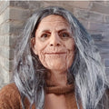 Black eyed long hair grandma