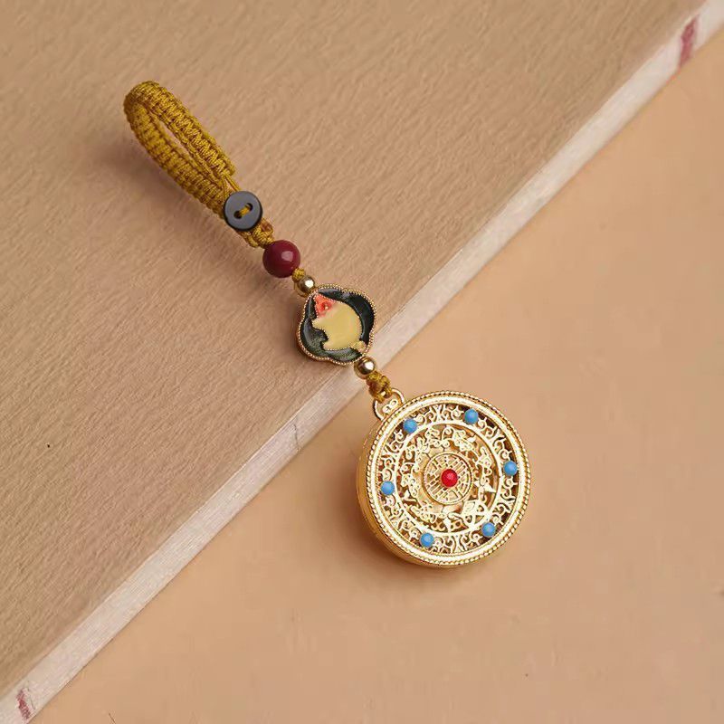 Zodiac Copper Keychain Car Hanging Pendant