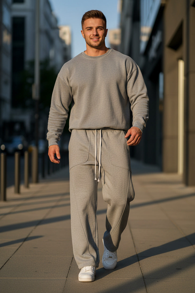 Men's Loose-fitting Casual Sportswear Sets with Wide-leg Design - product image 3