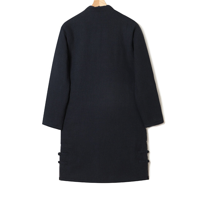 linen thick cotton coat