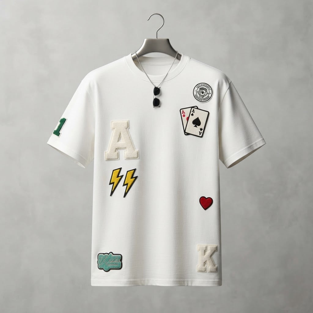 Men's Casual Graphic Print Letter Patch T-Shirt - product image 2