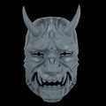 Blue neon warrior mask