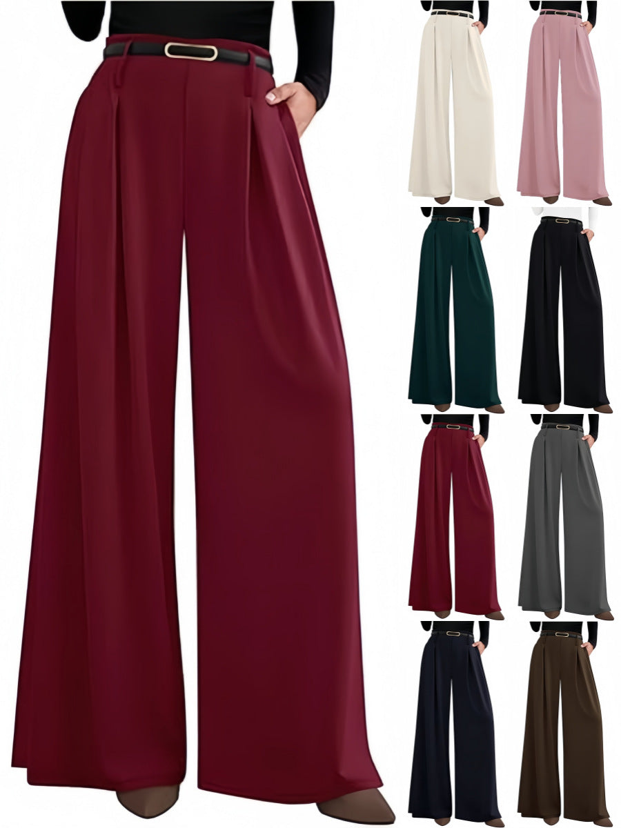 Womens High Waisted Wide Leg Dress Pants
