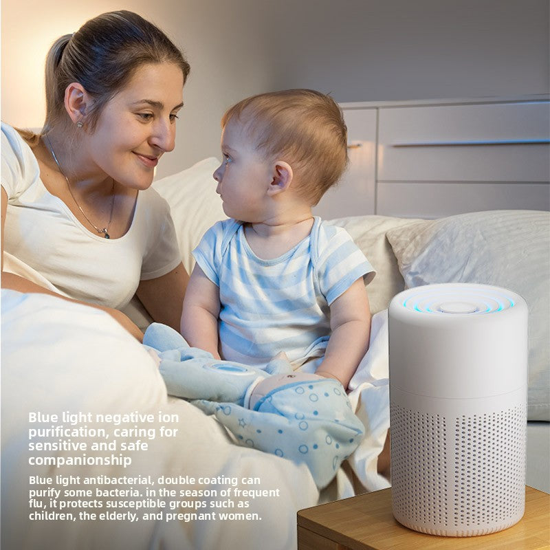 Compact USB HEPA Air Purifier for Desktops and Small Rooms