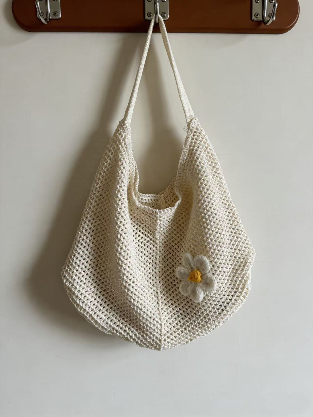 Flower Patch Woven Shoulder Bag