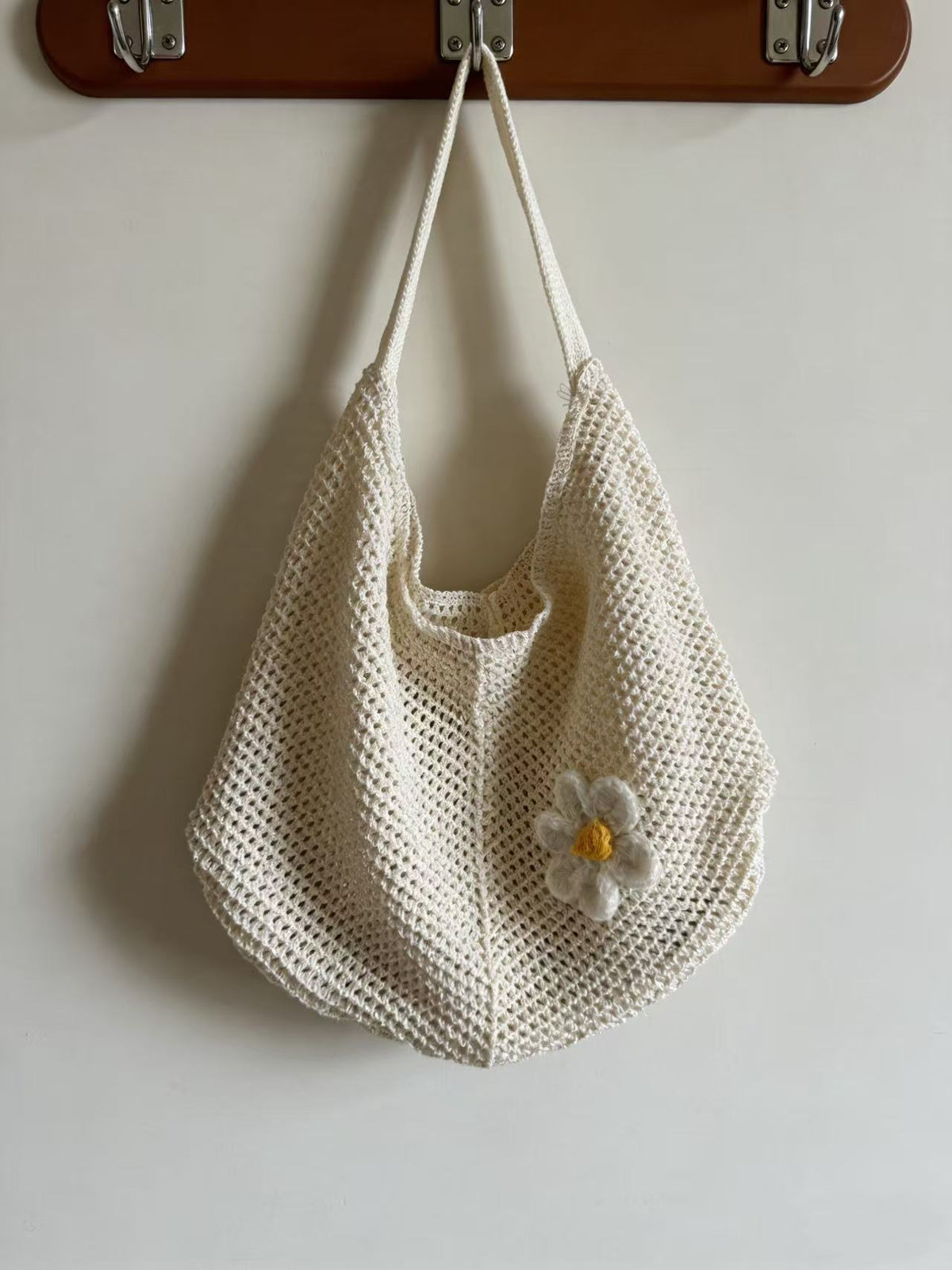 Flower Patch Woven Shoulder Bag