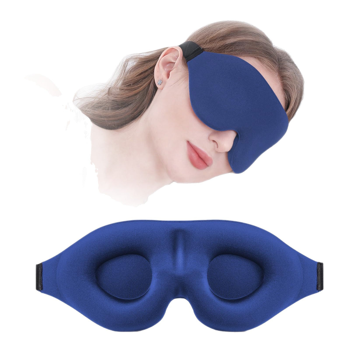 3D Ergonomic Sleep Mask: Zero-Pressure Breathable Blackout Eye Mask