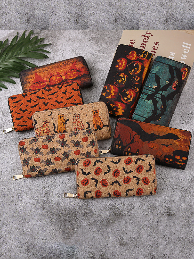 Halloween Pattern Zipper Wallet
