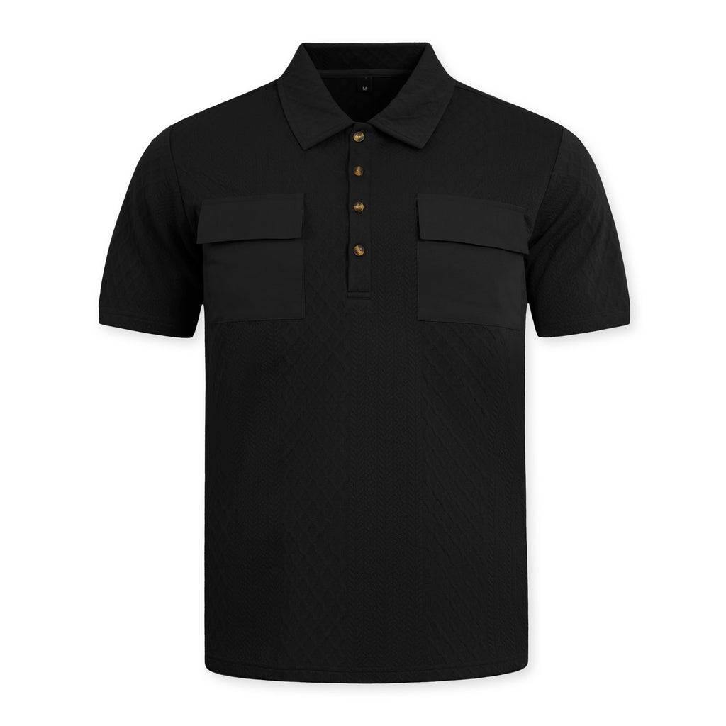 Men's Casual Polo Shirt with Button Collar - product image 3