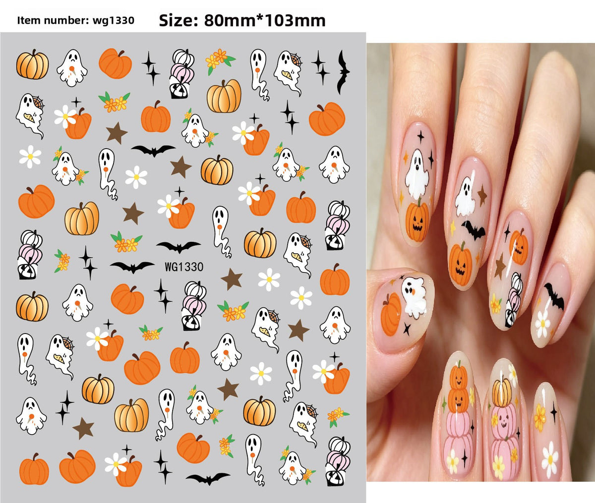 Halloween nail stickers Pack of 4 w