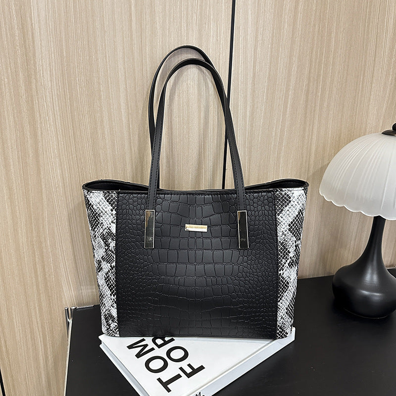 Vellora Croc Patchwork Tote Bag
