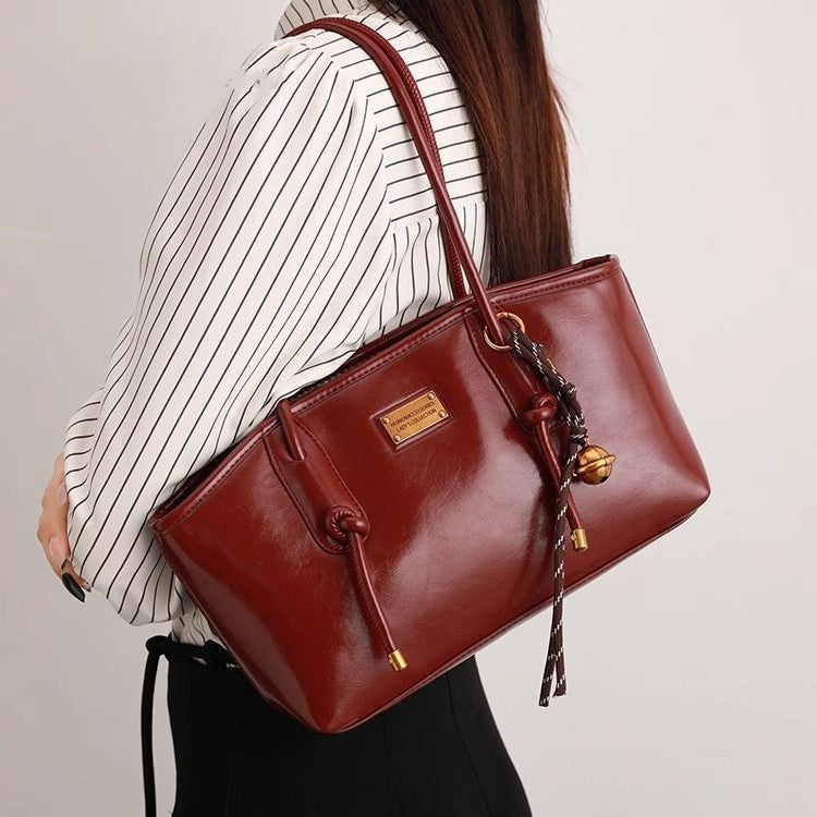 Red festive wedding bag for brides