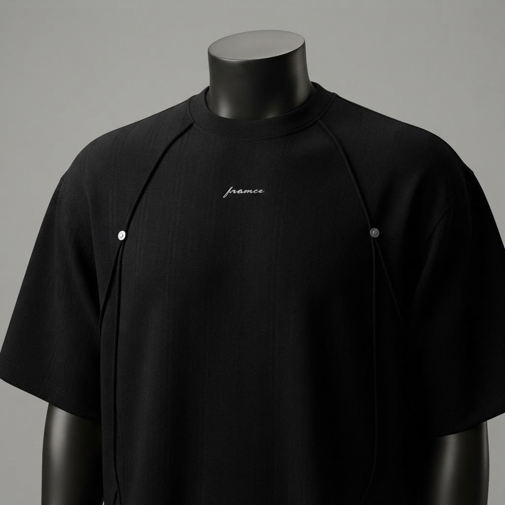 Men's Deconstructed Rivet T-Shirt – Edgy Urban Style - product image 1