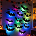 3D Halloween Glow Bat Spider LED Wall Decoration
