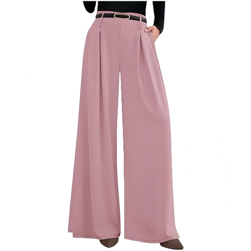 Womens High Waisted Wide Leg Dress Pants