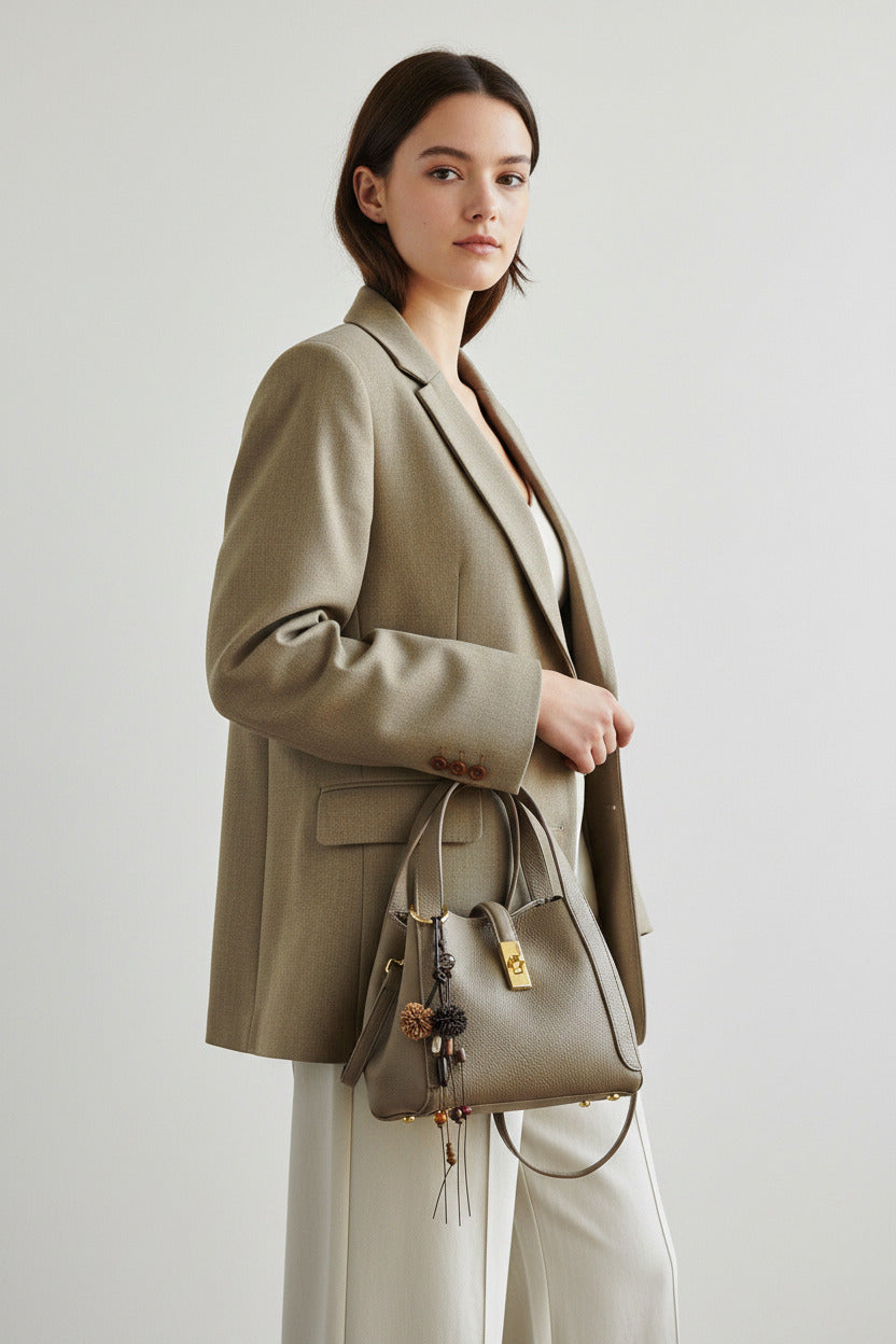 Lychee Pattern Bucket Bag