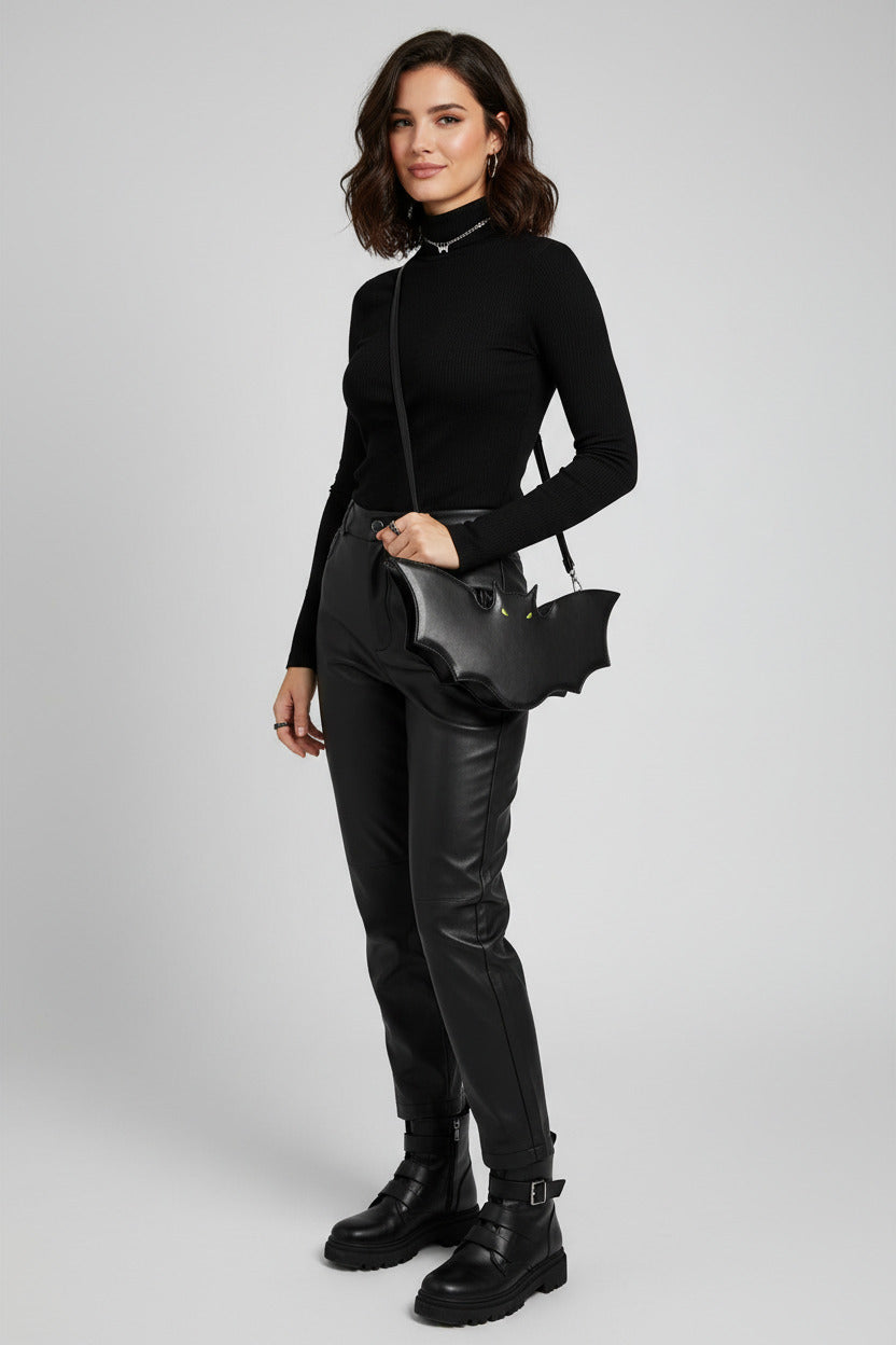 Halloween Bat PU Shoulder Cross-Body Bag