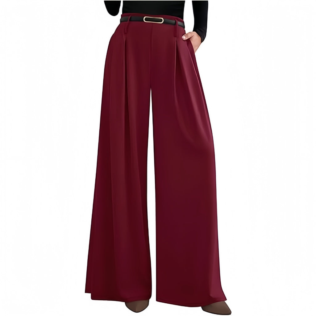 Womens High Waisted Wide Leg Dress Pants