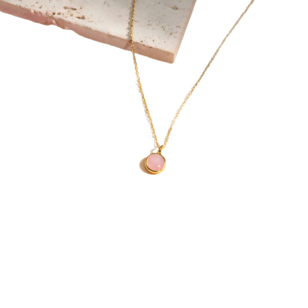 6 Pcs Round Cat Eye Necklace