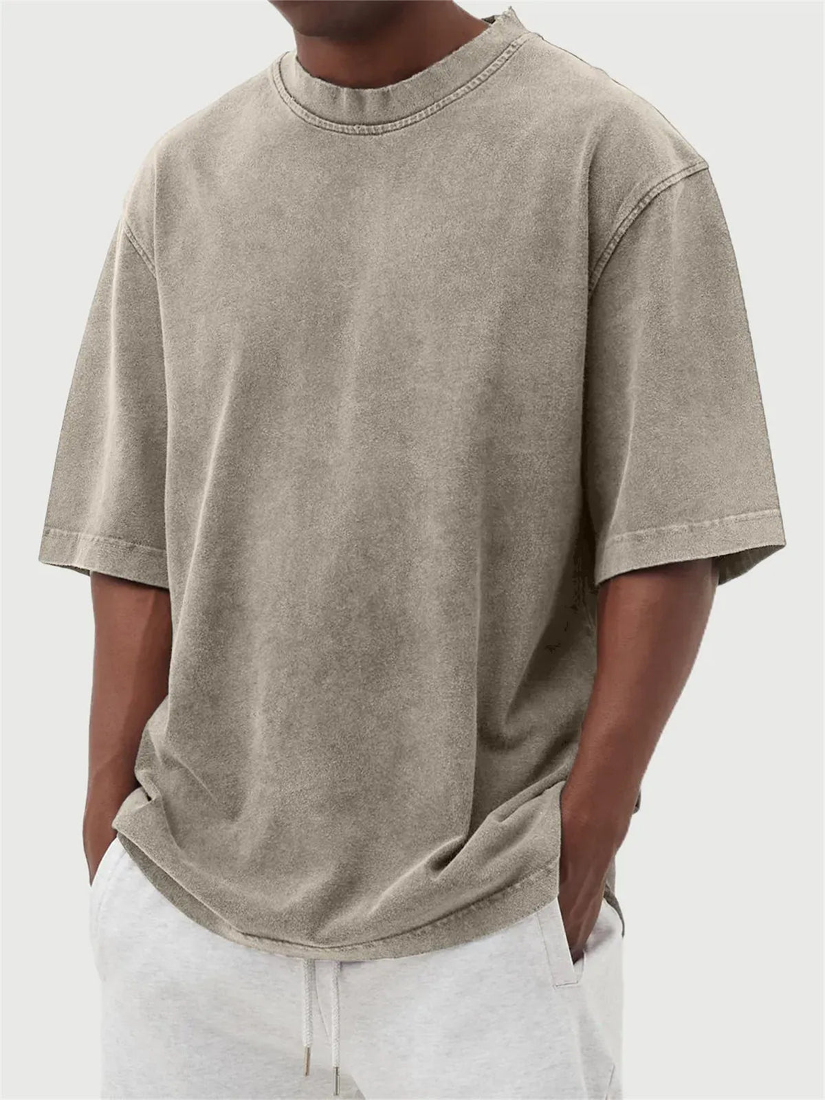 Men's Washed Color Distressed Pullover T-Shirt - product image 12