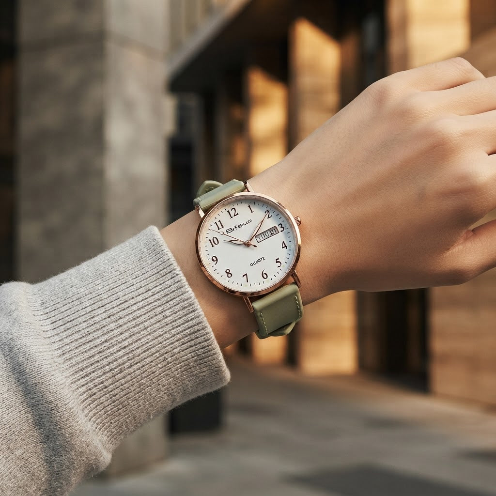 Bifeiya Women's Minimalist Quartz Watch with Silicone Strap