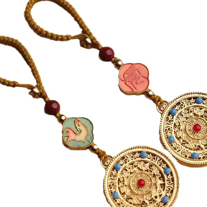 Zodiac Copper Keychain Car Hanging Pendant