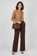 Genuine Leather Square Shoulder Bag