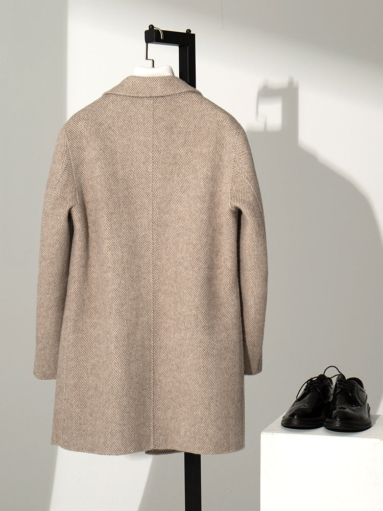 Men's Herringbone Wool Blend Trench Coat - product image 4