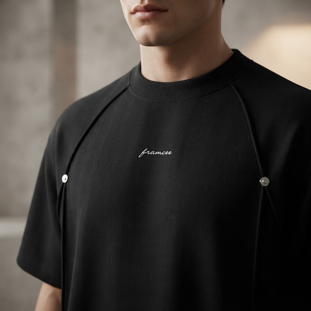 Men's Deconstructed Rivet T-Shirt – Edgy Urban Style - product image 4