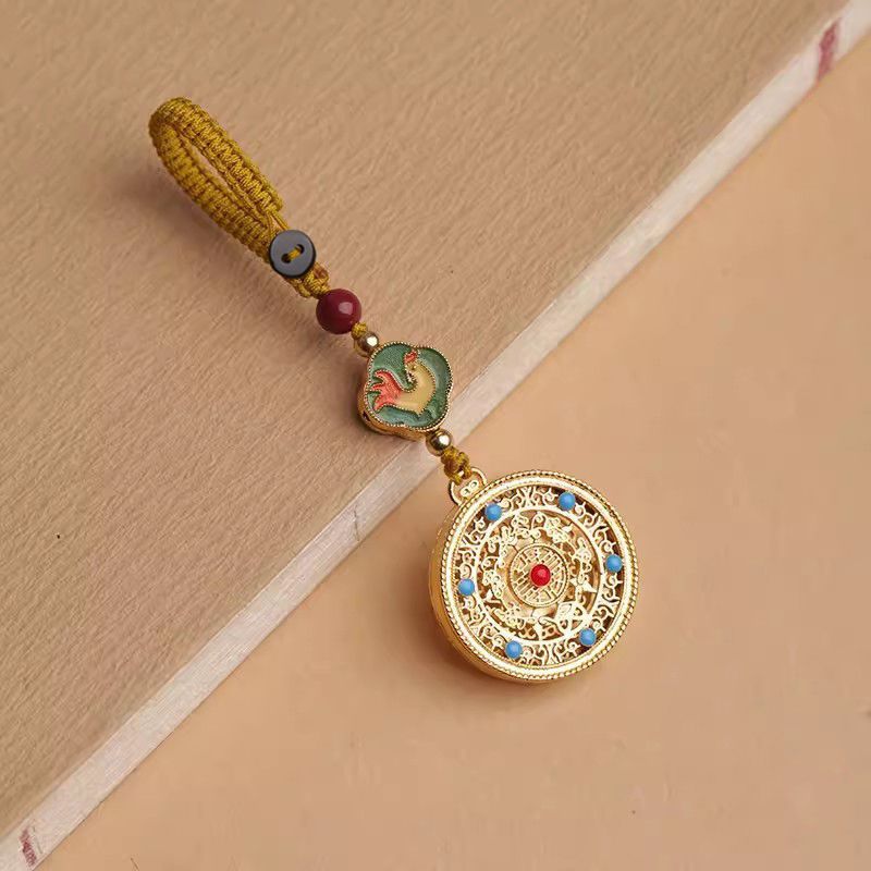 Zodiac Copper Keychain Car Hanging Pendant