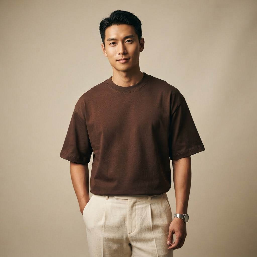 Men's Summer Heavyweight 95% Cotton T-Shirt: Stain & Wrinkle Resistant… - product image 7