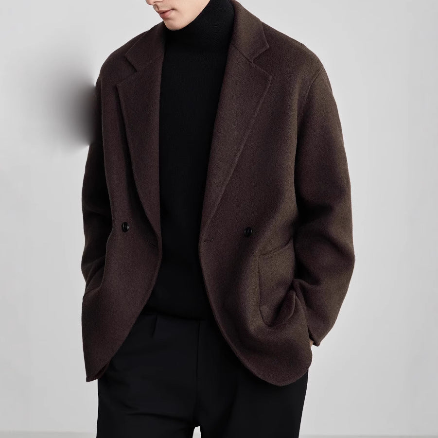 Men's Premium Wool-Blend Double-Breasted Winter Coat - product image 2