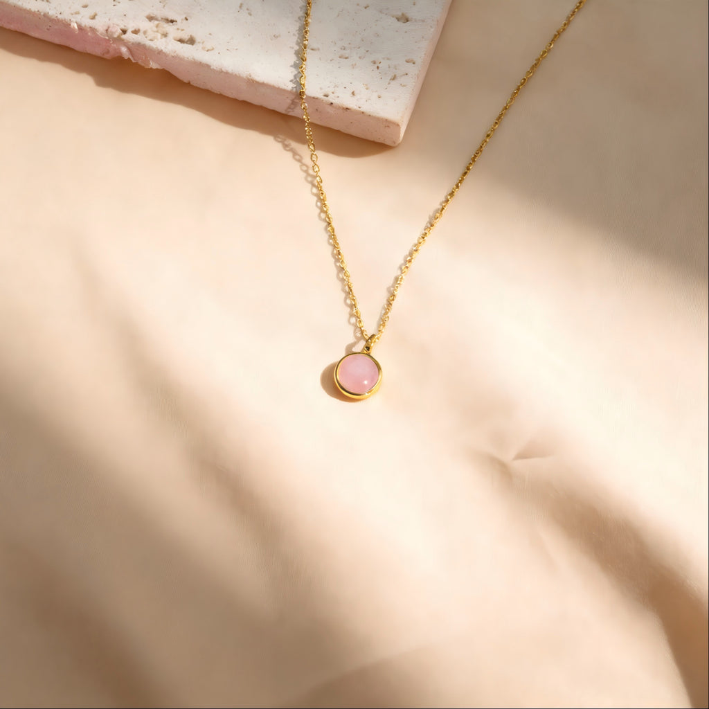 6 Pcs Round Cat Eye Necklace